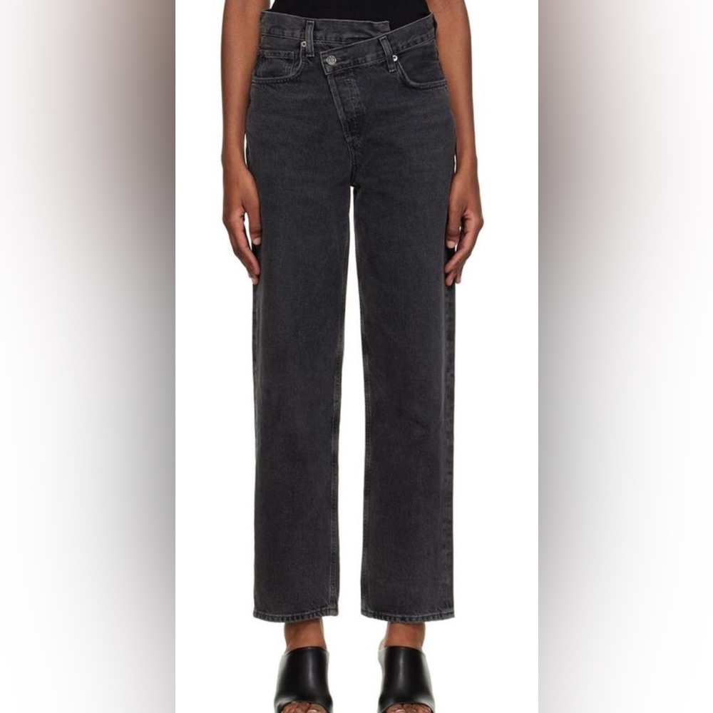 Agolde Criss Cross Upsized Jeans Black 28
